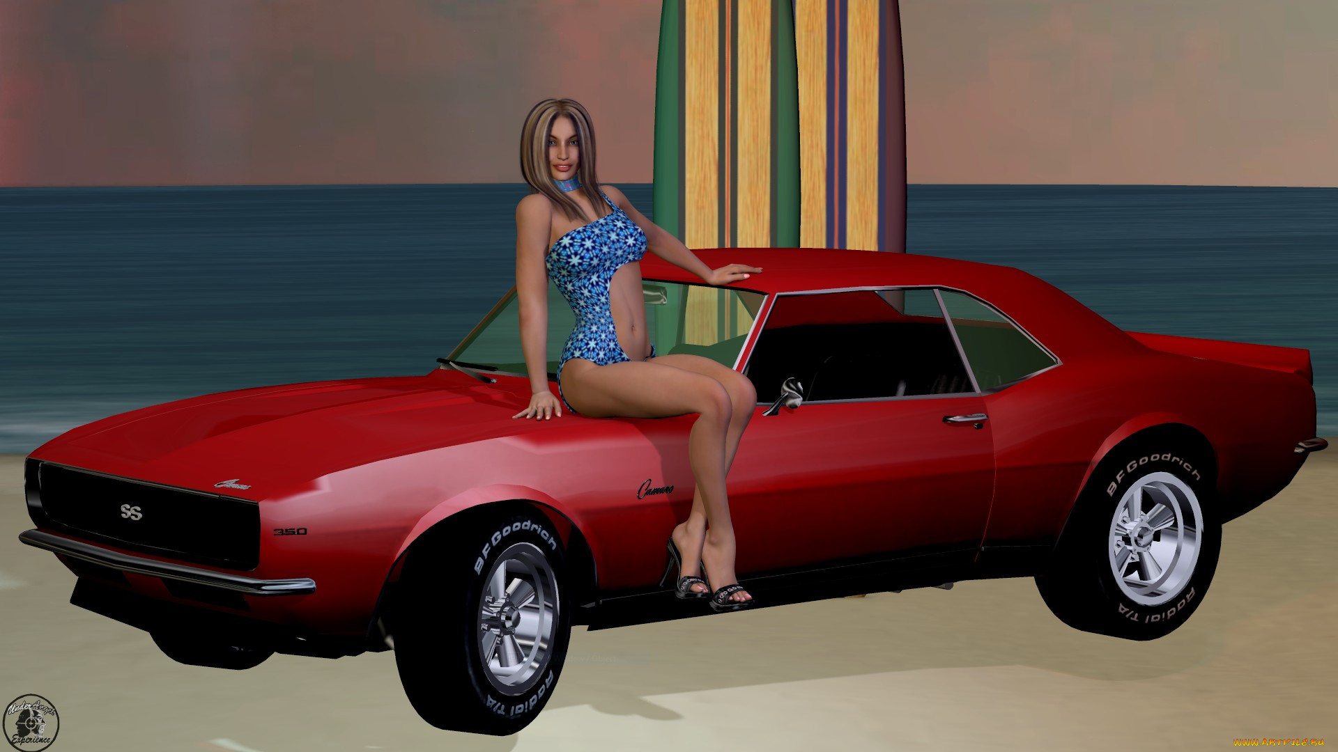 , 3d car&girl, , , , , , 